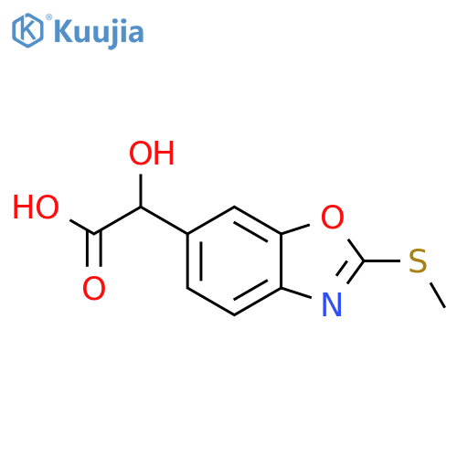 6-(Carboxy(hydroxy)methyl)-2-(methylthio)benzo[d]oxazole structure