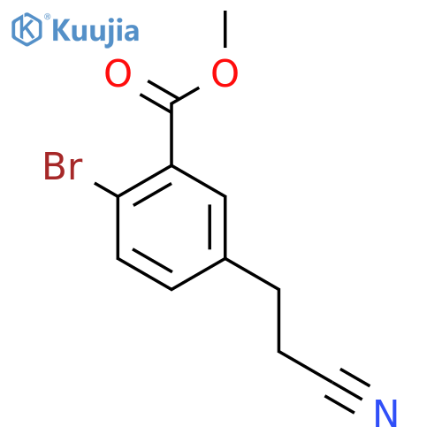 Methyl 2-bromo-5-(2-cyanoethyl)benzoate structure