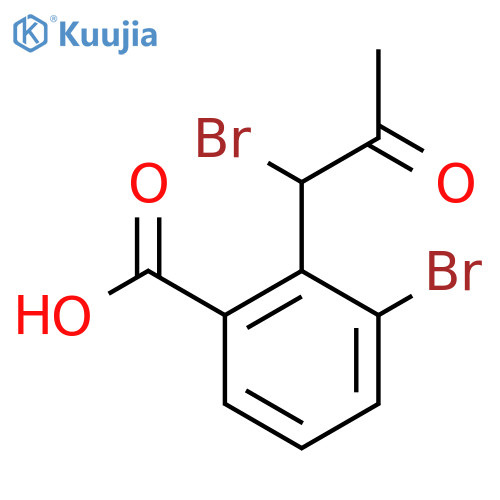 3-Bromo-2-(1-bromo-2-oxopropyl)benzoic acid structure