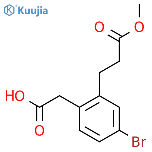 Methyl 3-(5-bromo-2-(carboxymethyl)phenyl)propanoate structure