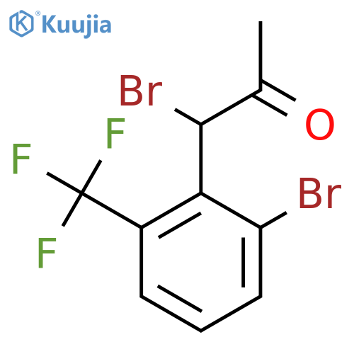 1-Bromo-1-(2-bromo-6-(trifluoromethyl)phenyl)propan-2-one structure