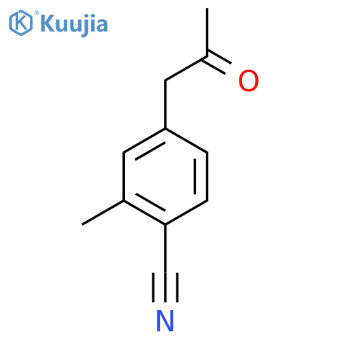 2-Methyl-4-(2-oxopropyl)benzonitrile structure