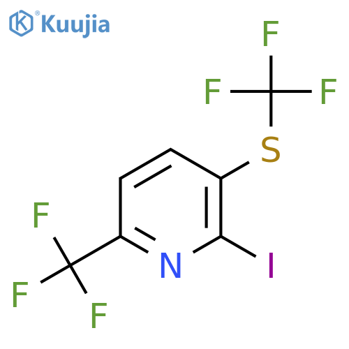 2-Iodo-6-(trifluoromethyl)-3-(trifluoromethylthio)pyridine structure