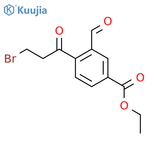 Ethyl 4-(3-bromopropanoyl)-3-formylbenzoate structure