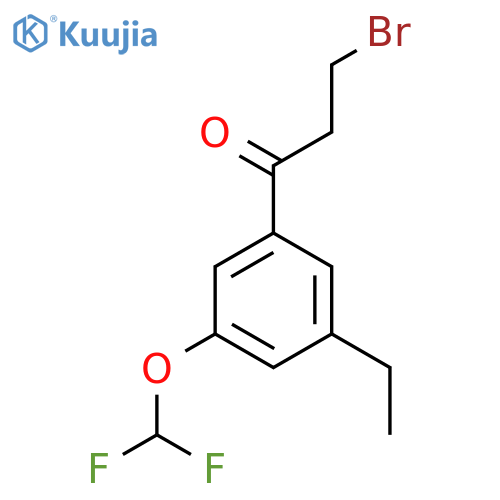 3-Bromo-1-(3-(difluoromethoxy)-5-ethylphenyl)propan-1-one structure