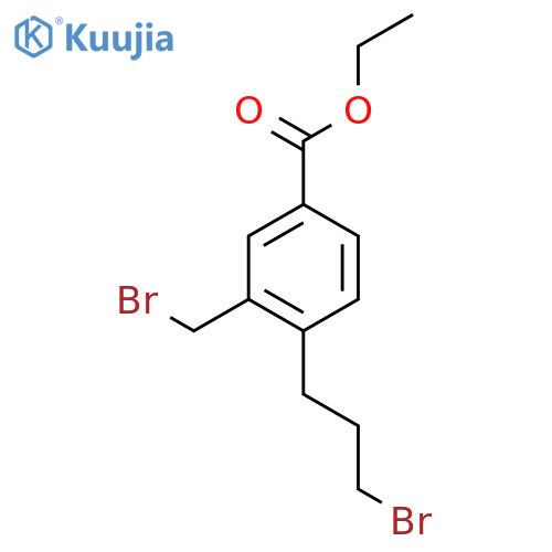 Ethyl 3-(bromomethyl)-4-(3-bromopropyl)benzoate structure