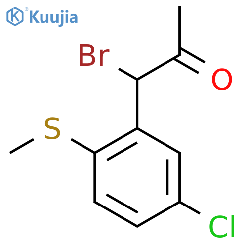 1-Bromo-1-(5-chloro-2-(methylthio)phenyl)propan-2-one structure