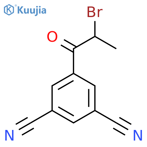 2-Bromo-1-(3,5-dicyanophenyl)propan-1-one structure