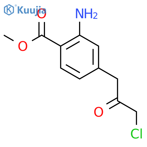 Methyl 2-amino-4-(3-chloro-2-oxopropyl)benzoate structure