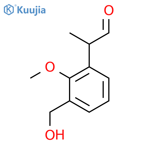 3-(Hydroxymethyl)-2-methoxyphenylpropanal structure