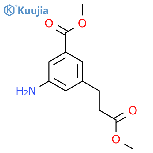 Methyl 3-amino-5-(3-methoxy-3-oxopropyl)benzoate structure