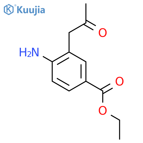 Ethyl 4-amino-3-(2-oxopropyl)benzoate structure