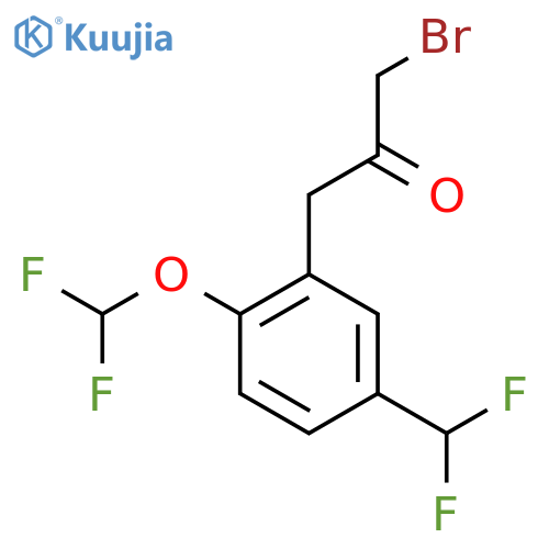 3-Bromo-1-(2-(difluoromethoxy)-5-(difluoromethyl)phenyl)propan-2-one structure