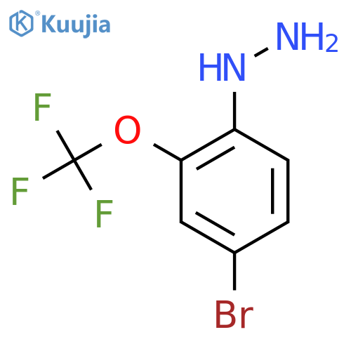 1-(4-Bromo-2-(trifluoromethoxy)phenyl)hydrazine structure
