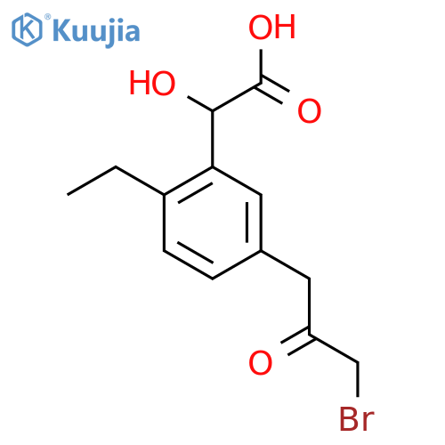 5-(3-Bromo-2-oxopropyl)-2-ethylmandelic acid structure