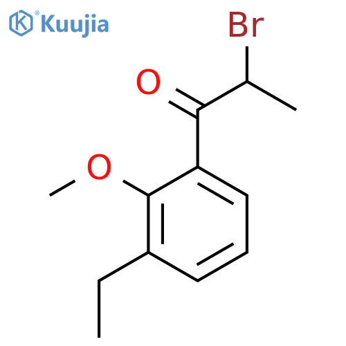 2-Bromo-1-(3-ethyl-2-methoxyphenyl)propan-1-one structure