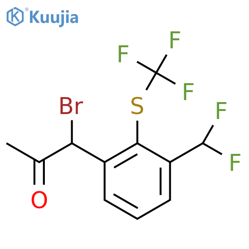 1-Bromo-1-(3-(difluoromethyl)-2-(trifluoromethylthio)phenyl)propan-2-one structure