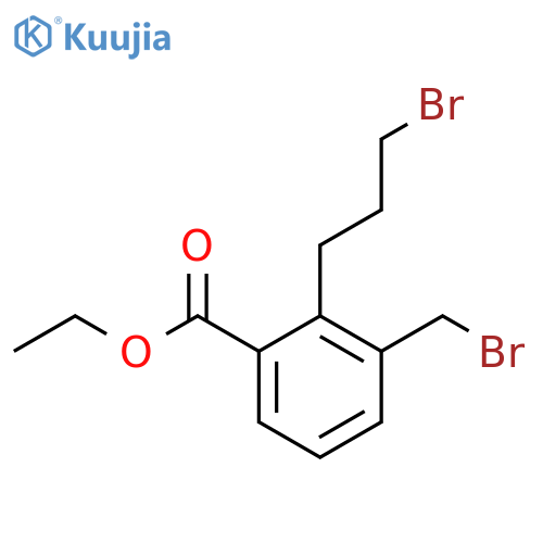 Ethyl 3-(bromomethyl)-2-(3-bromopropyl)benzoate structure