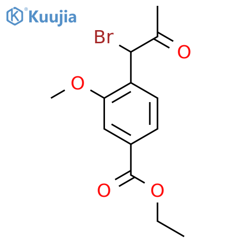 Ethyl 4-(1-bromo-2-oxopropyl)-3-methoxybenzoate structure