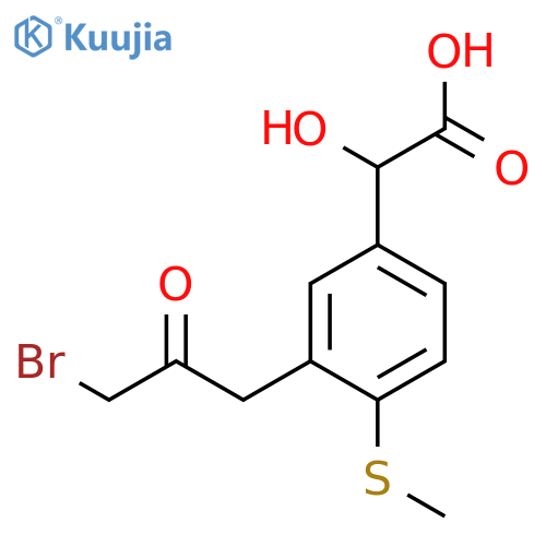 3-(3-Bromo-2-oxopropyl)-4-(methylthio)mandelic acid structure