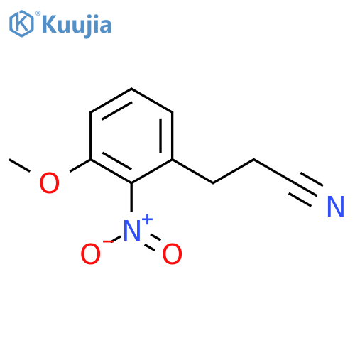 Benzenepropanenitrile, 3-methoxy-2-nitro- structure