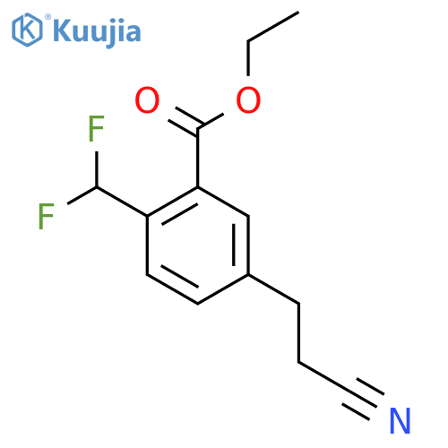 Ethyl 5-(2-cyanoethyl)-2-(difluoromethyl)benzoate structure