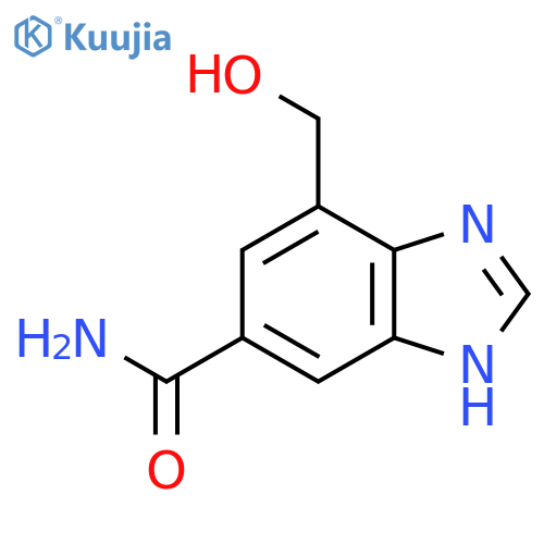 4-Hydroxymethyl-1H-benzimidazole-6-carboxamide structure
