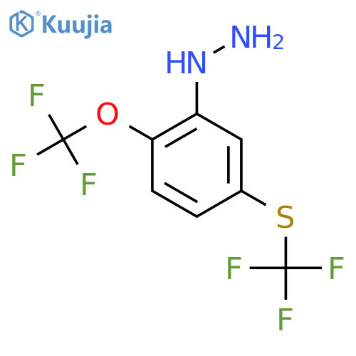 1-(2-(Trifluoromethoxy)-5-(trifluoromethylthio)phenyl)hydrazine structure