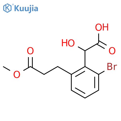 2-Bromo-6-(3-methoxy-3-oxopropyl)mandelic acid structure