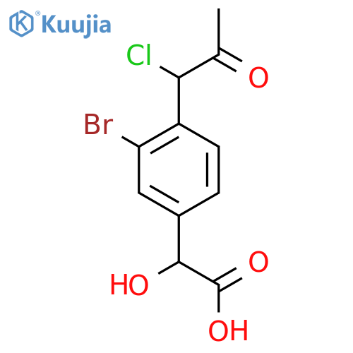3-Bromo-4-(1-chloro-2-oxopropyl)mandelic acid structure