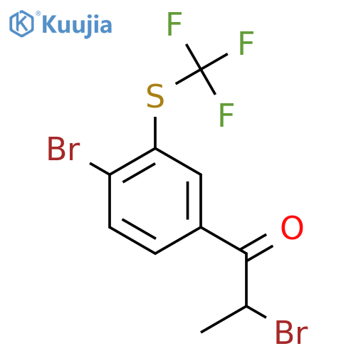 2-Bromo-1-(4-bromo-3-(trifluoromethylthio)phenyl)propan-1-one structure