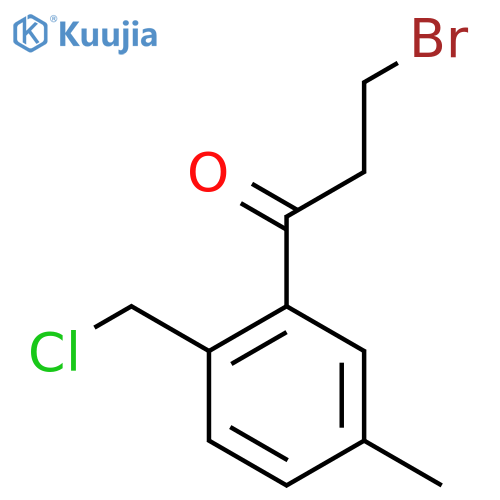 3-Bromo-1-(2-(chloromethyl)-5-methylphenyl)propan-1-one structure