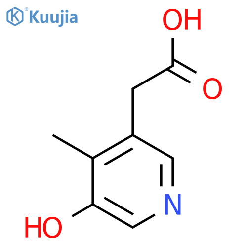 3-Hydroxy-4-methylpyridine-5-acetic acid structure