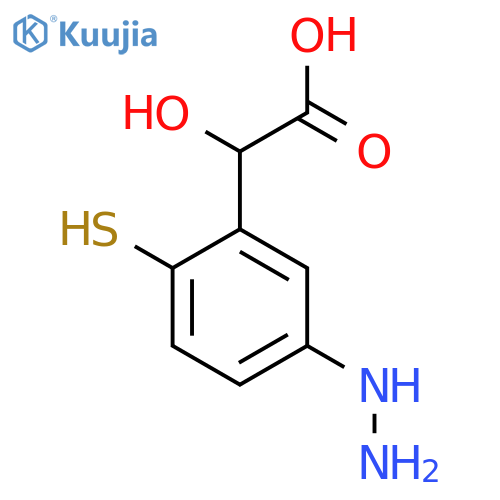 5-Hydrazinyl-2-mercaptomandelic acid structure