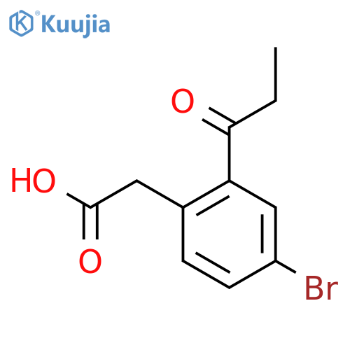 4-Bromo-2-propionylphenylacetic acid structure