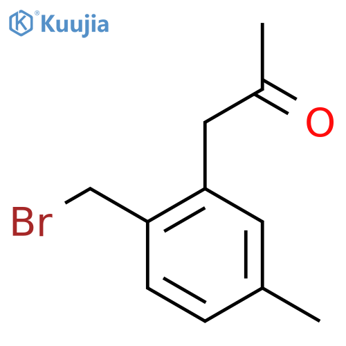1-(2-(Bromomethyl)-5-methylphenyl)propan-2-one structure