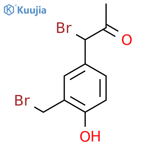 1-Bromo-1-(3-(bromomethyl)-4-hydroxyphenyl)propan-2-one structure