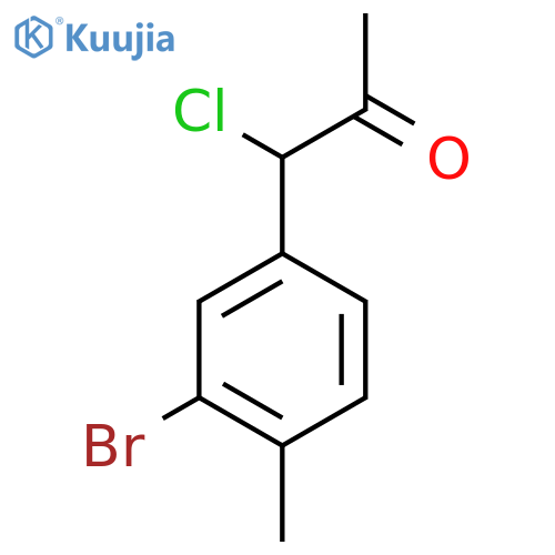 1-(3-Bromo-4-methylphenyl)-1-chloropropan-2-one structure