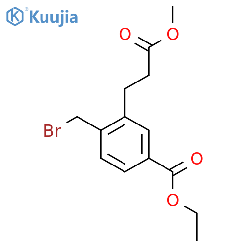 Ethyl 4-(bromomethyl)-3-(3-methoxy-3-oxopropyl)benzoate structure
