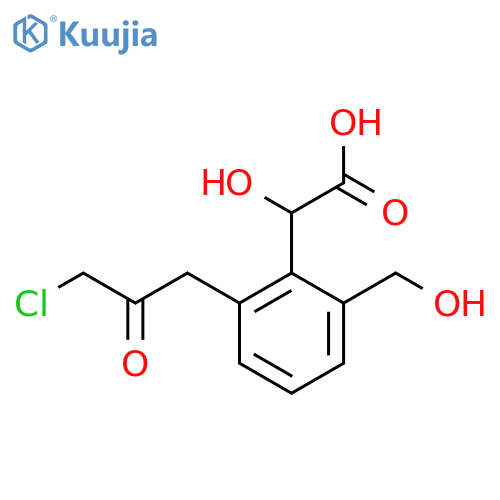 2-(3-Chloro-2-oxopropyl)-6-(hydroxymethyl)mandelic acid structure