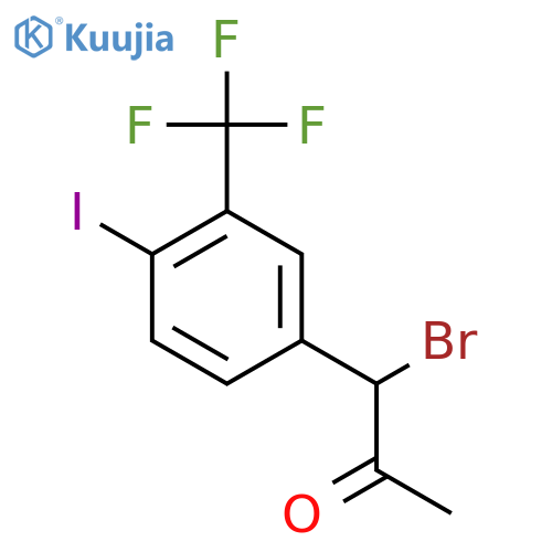 1-Bromo-1-(4-iodo-3-(trifluoromethyl)phenyl)propan-2-one structure