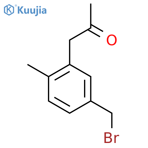 1-(5-(Bromomethyl)-2-methylphenyl)propan-2-one structure