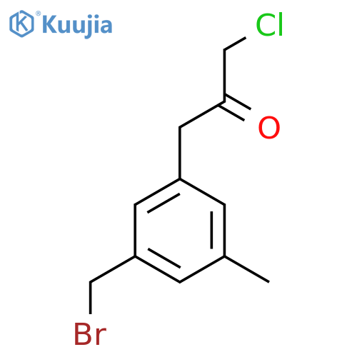 1-(3-(Bromomethyl)-5-methylphenyl)-3-chloropropan-2-one structure