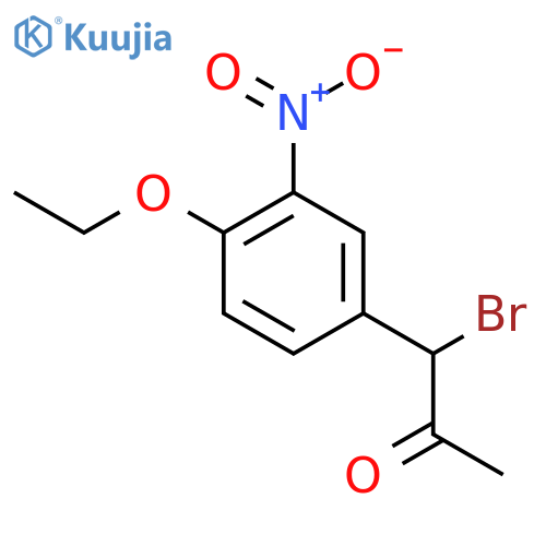 1-Bromo-1-(4-ethoxy-3-nitrophenyl)propan-2-one structure