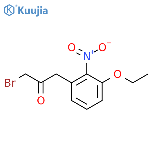 1-Bromo-3-(3-ethoxy-2-nitrophenyl)propan-2-one structure