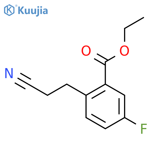 Ethyl 2-(2-cyanoethyl)-5-fluorobenzoate structure
