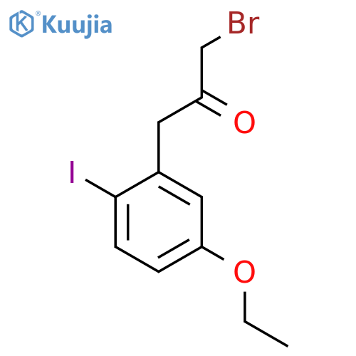 1-Bromo-3-(5-ethoxy-2-iodophenyl)propan-2-one structure