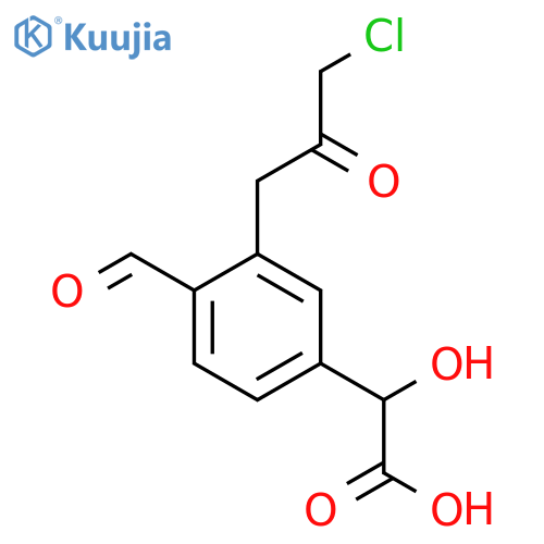 3-(3-Chloro-2-oxopropyl)-4-formylmandelic acid structure