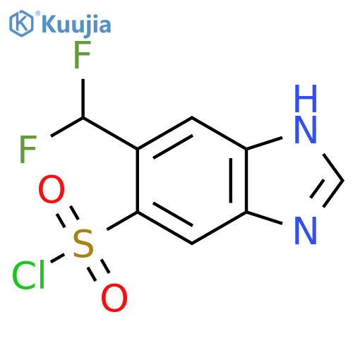 5-Difluoromethyl-1H-benzimidazole-6-sulfonyl chloride structure