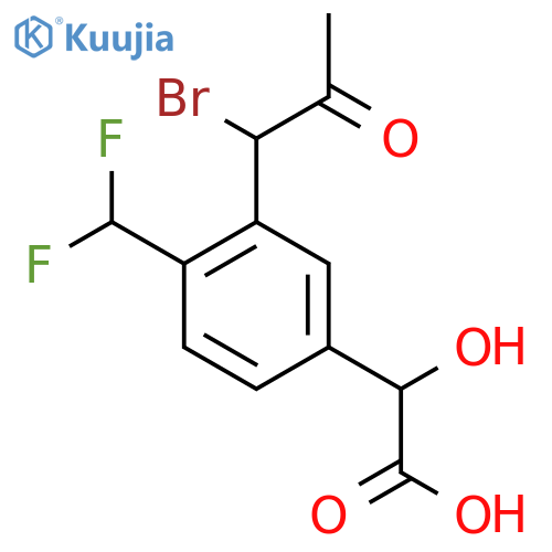 3-(1-Bromo-2-oxopropyl)-4-(difluoromethyl)mandelic acid structure